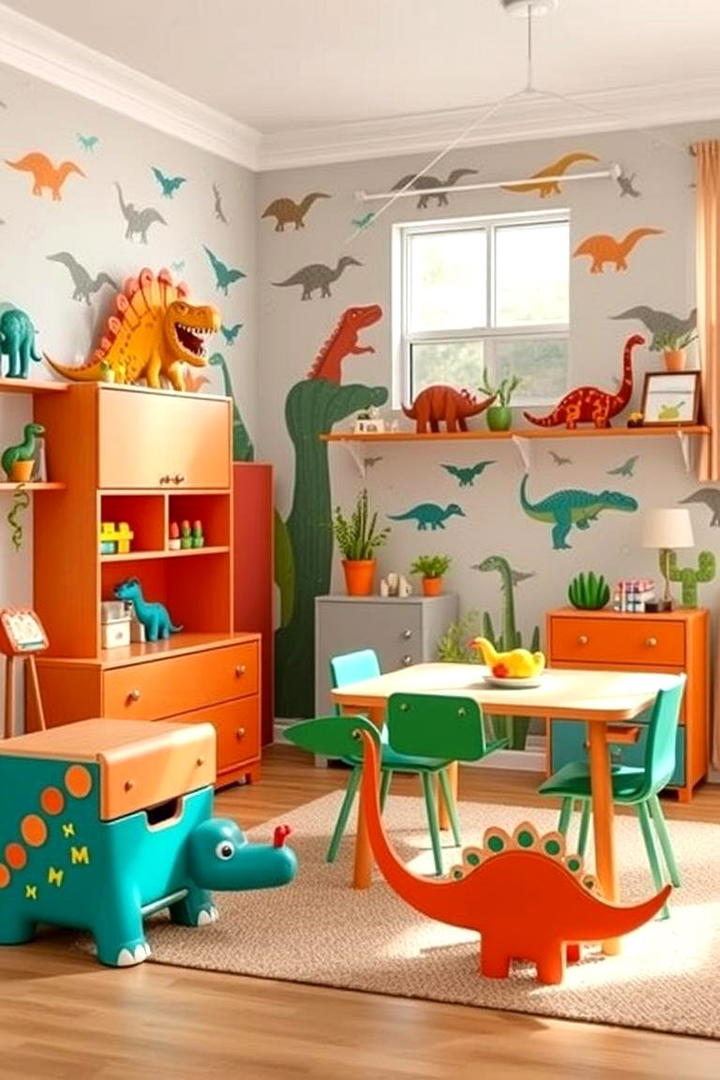 Dinosaur Themed Furniture - 30 Dinosaur-themed Kids Room Ideas