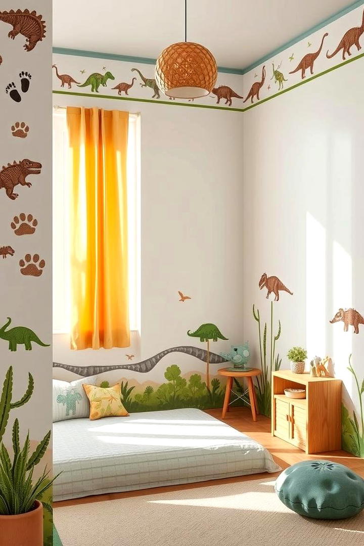 Dinosaur Themed Wall Borders - 30 Dinosaur-themed Kids Room Ideas