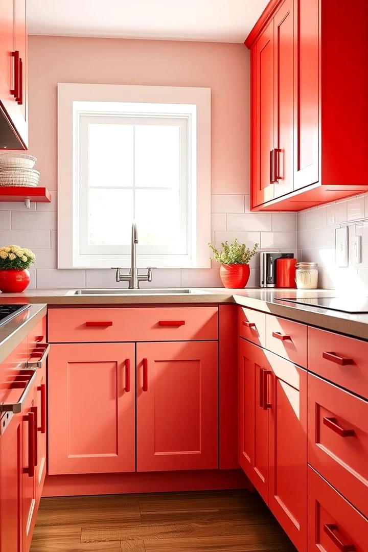 Distinct Red Hardware - 30 Red Kitchens