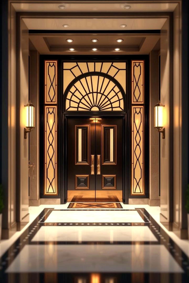 Distinctive Entryway Elegance - 30 Art Deco Interior Design Ideas