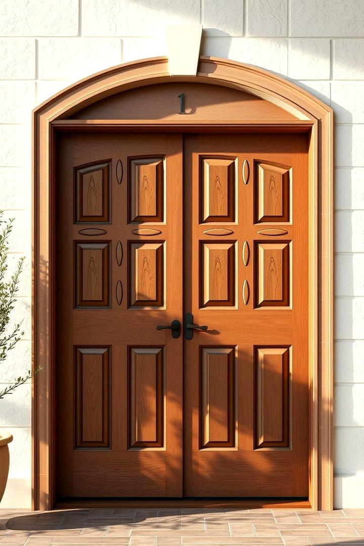 Distinctive Recessed Panel Door - 30 Farmhouse Front Door Ideas