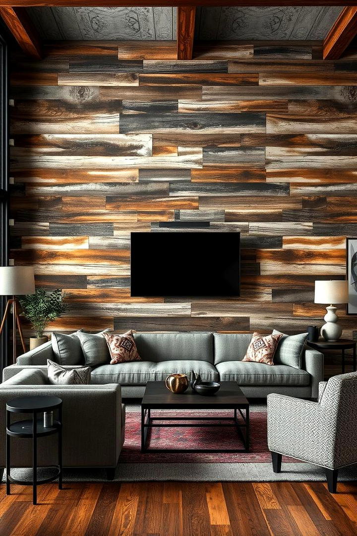 Distressed Barnwood Statement - 30 Barnwood Accent Wall Ideas