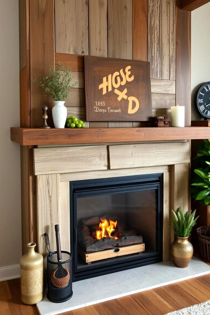 Distressed Wood Revival - 30 French Country Fireplace Ideas