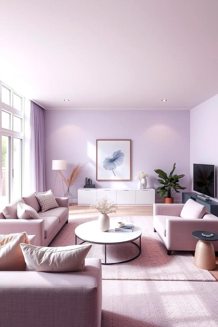 Dreamy Lavender Ambience - 30 Colorful Living Room Ideas