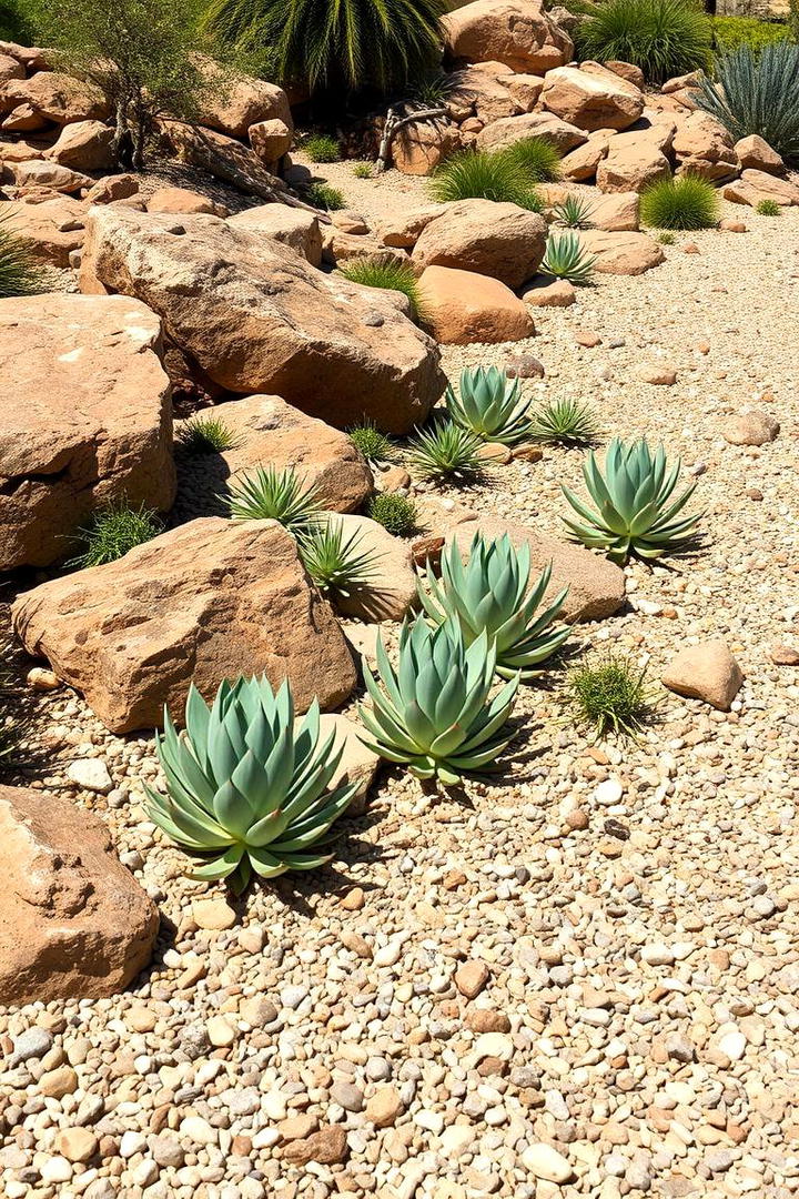 Drought Resistant Rock Garden - 30 Patio Garden Ideas