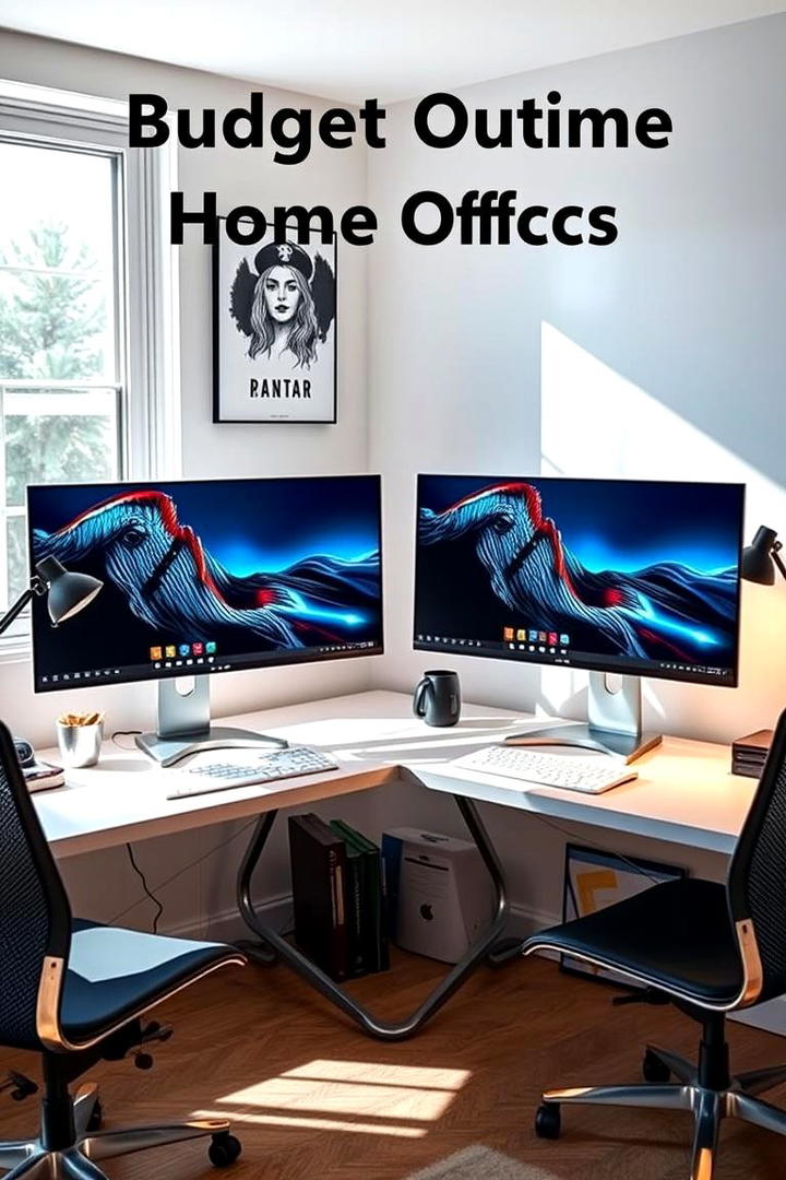 Dual Monitor Solutions - 30 Budget Home Office Ideas