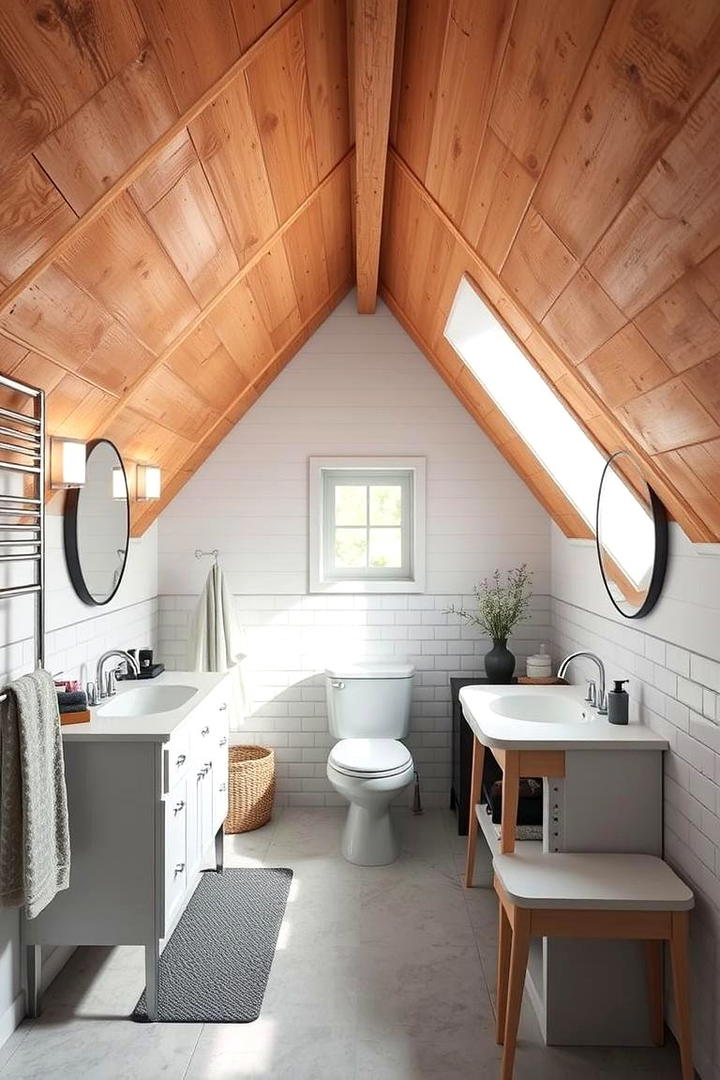 Dual Purpose Bathroom Features - 30 Attic Bathroom Ideas