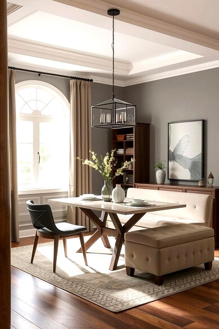 Dual Purpose Furniture Solutions - 30 Transitional Dining Room Ideas