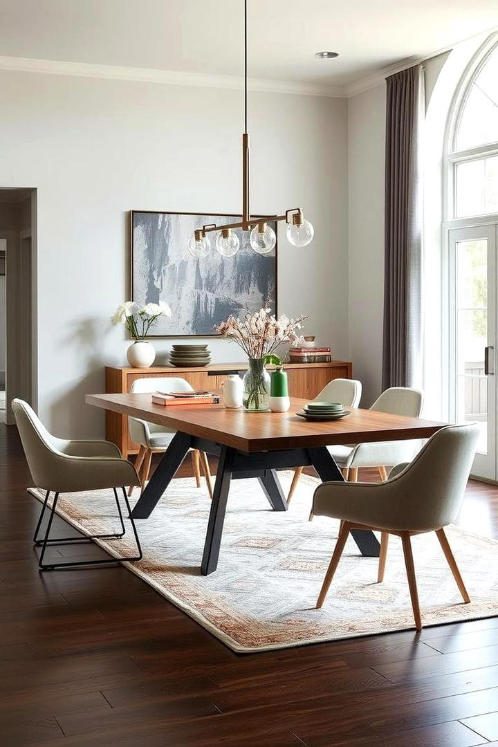 Dynamic Dining Tables - 30 Transitional Dining Room Ideas