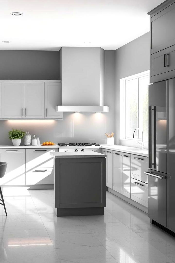 Dynamic Light Play - 30 Grey and White Kitchen Designs