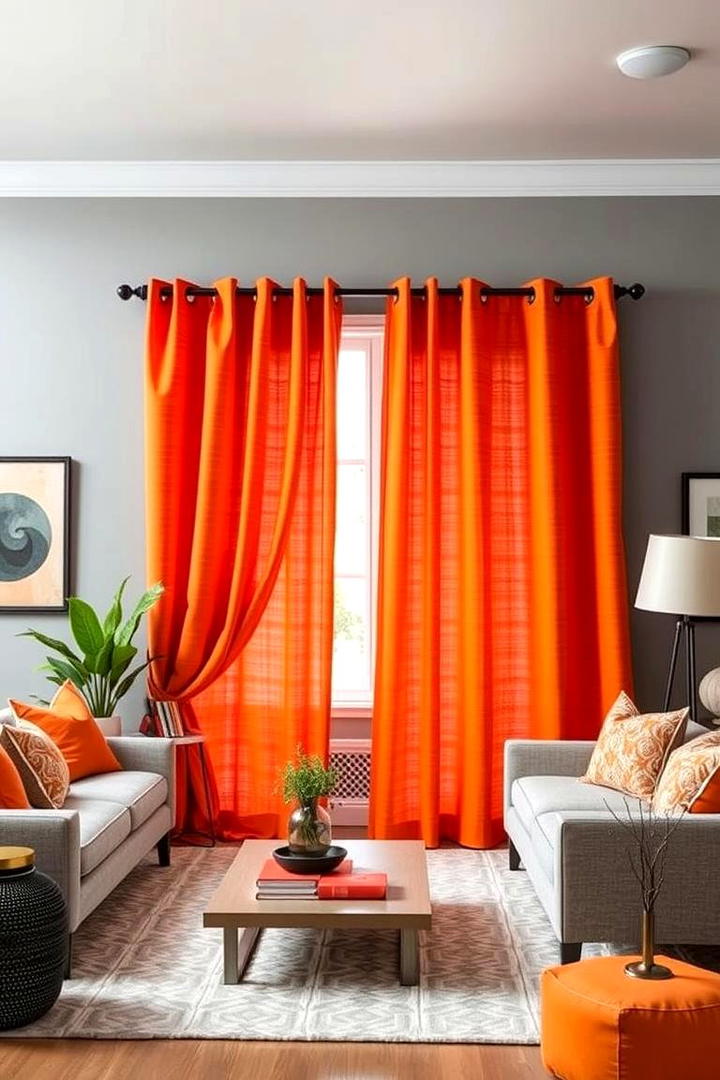 Dynamic Orange Energy - 30 What Color Curtains Go With Gray Walls