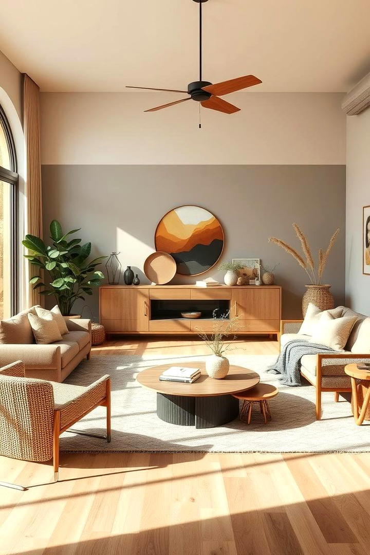 Earthy Natural Tones - 30 Colorful Living Room Ideas