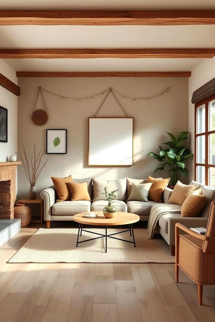 Earthy Neutral Palette Vibes - 30 Small Rustic Living Room Ideas