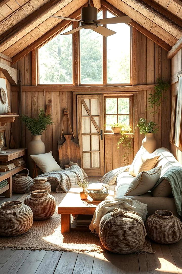 Earthy Sunlit Sanctuary - 30 Farmhouse Sunroom Ideas