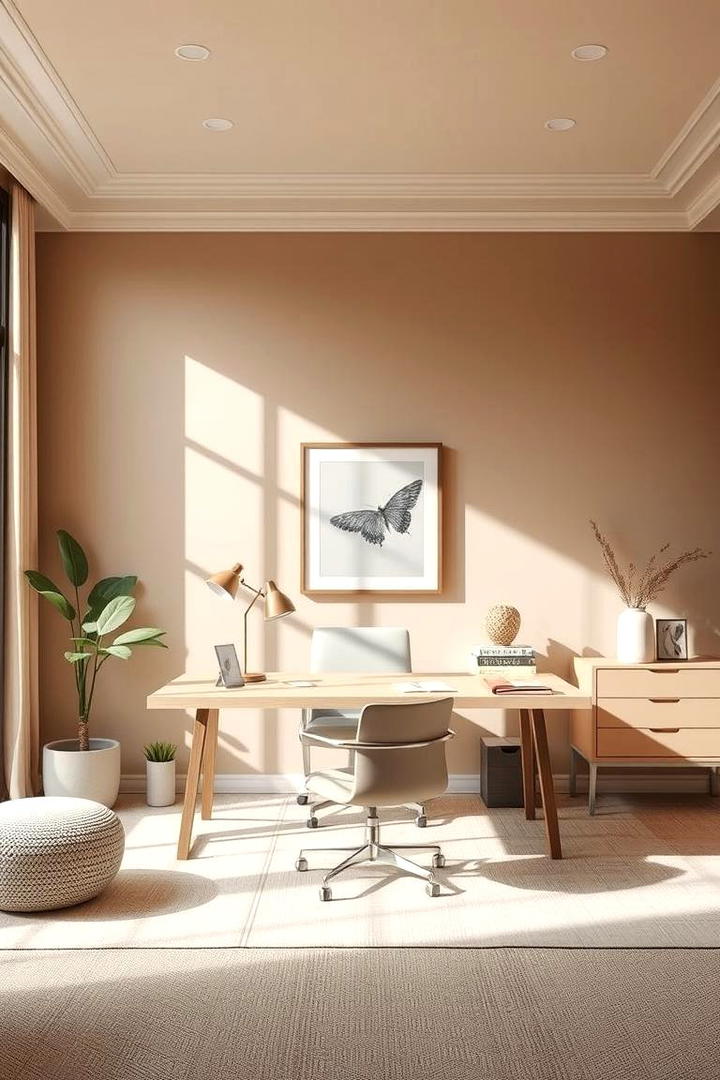 Earthy Taupe Balance - 30 Home Office Paint Colors