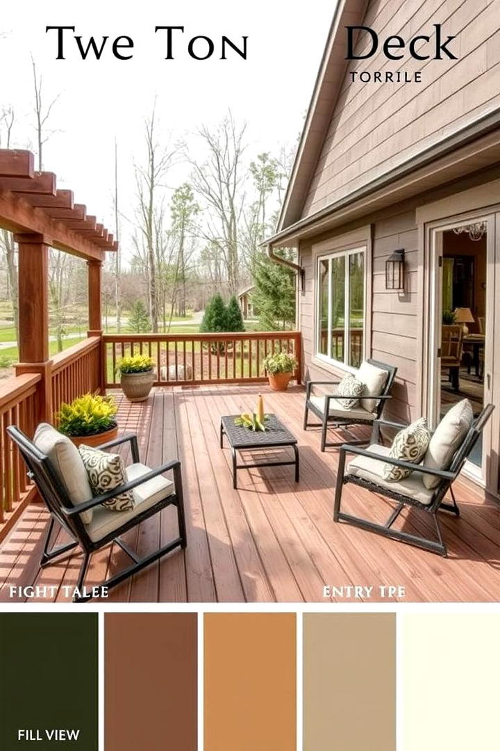 Earthy Taupe and Olive - 30 Two Tone Deck Color Schemes