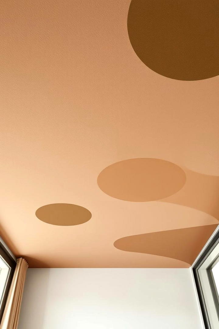 Earthy Toned Ceiling - 30 Ceiling Paint Ideas