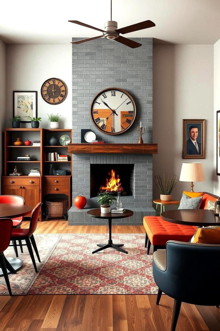 Eclectic Design Harmony - 30 Dining Room With Fireplace