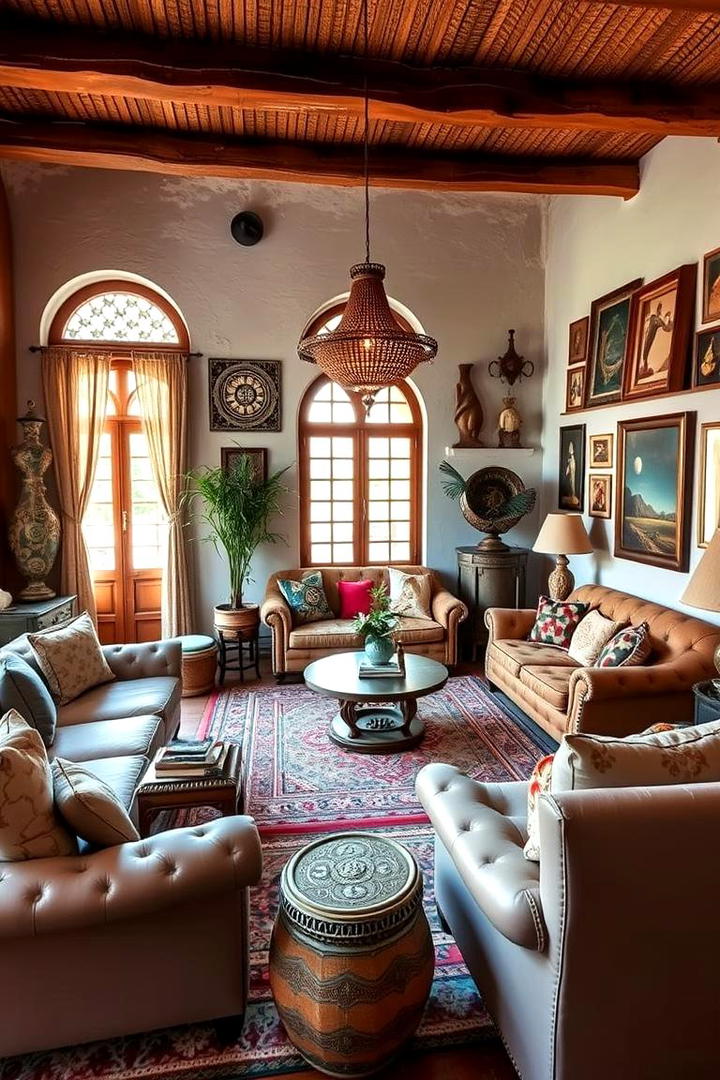 Eclectic Furniture Pieces - 30 Moroccan Living Room Ideas