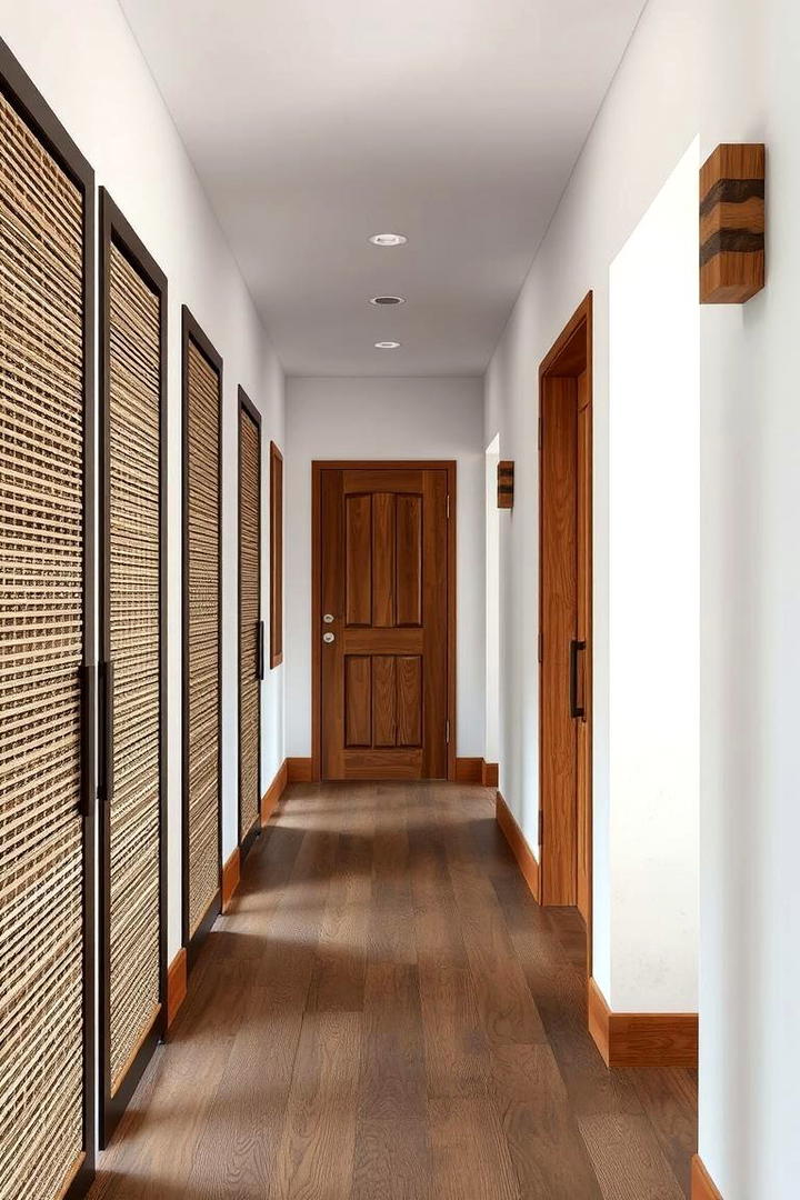 Eclectic Mix of Textures - 30 Hallway Decor Ideas