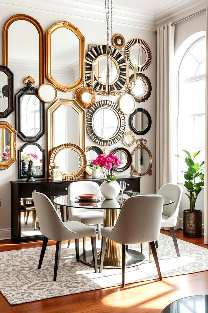 Eclectic Mix - 30 Dining Room Mirror Ideas