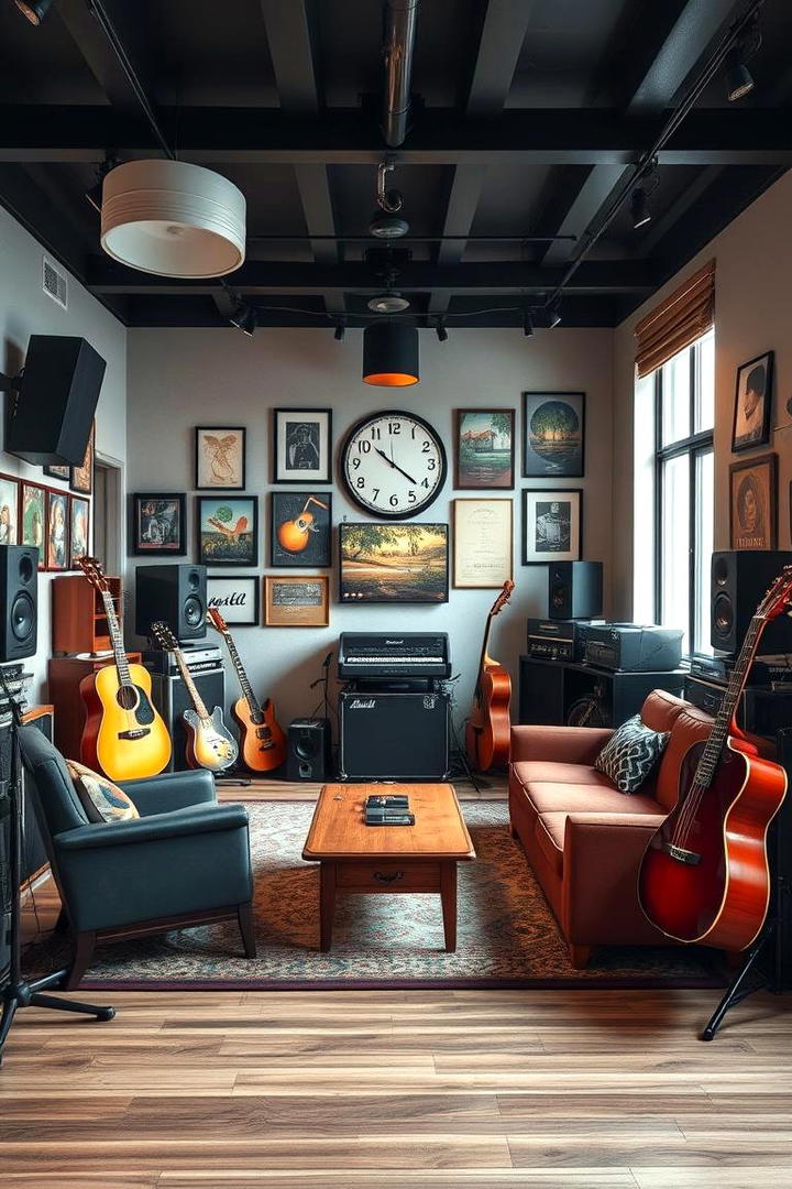 Eclectic Music Room - 30 Preppy Room Ideas