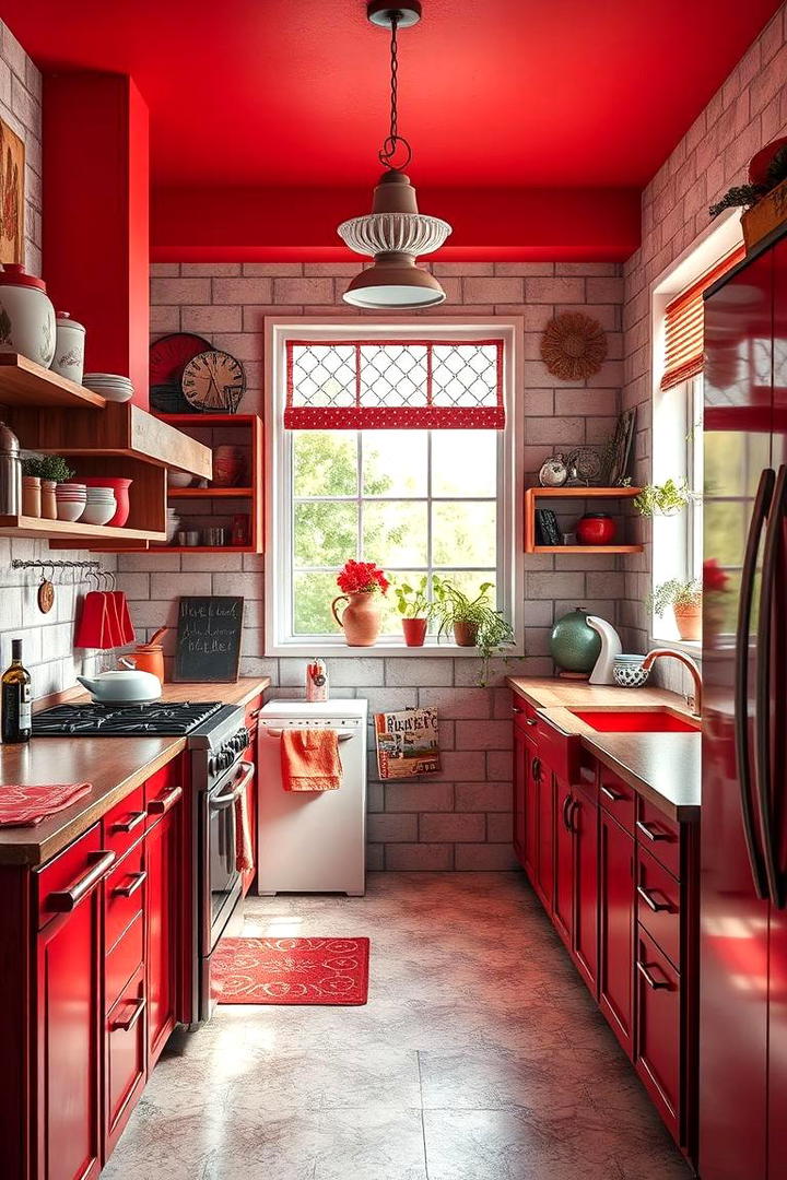 Eclectic Red Kitchen Mix - 30 Red Kitchens