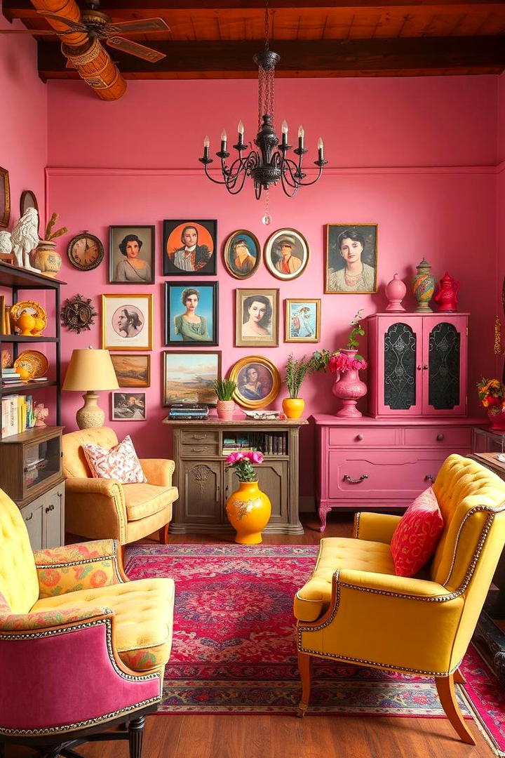 Eclectic Vintage Finds - 30 How to Decorate With Yellow and Pink