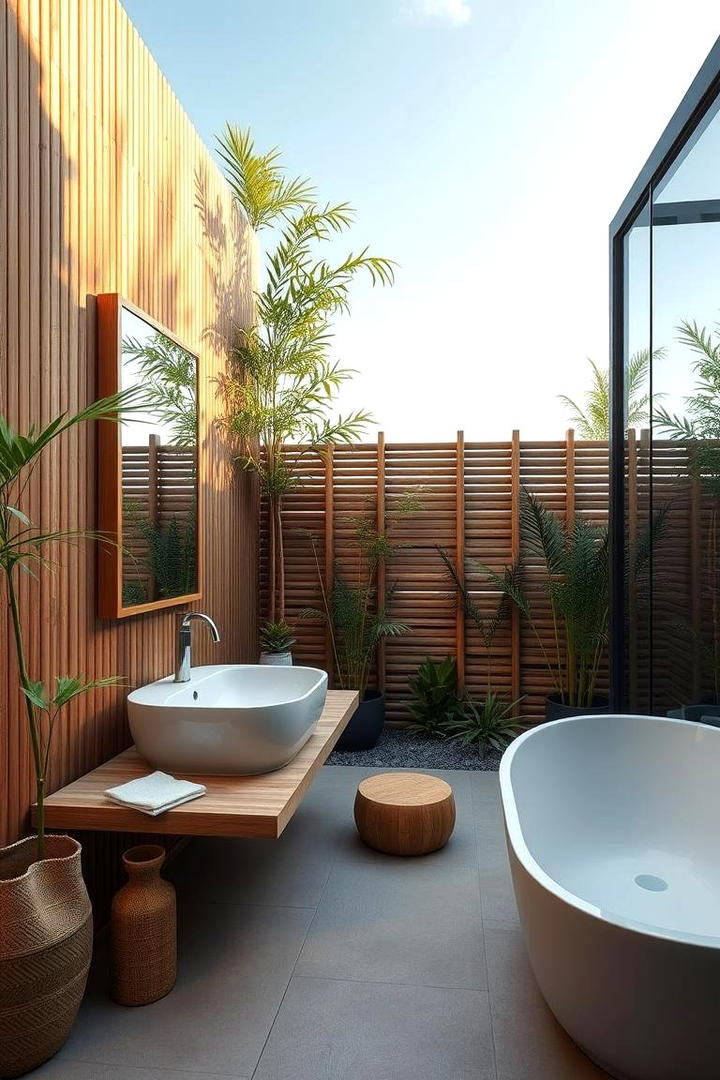 Eco Bamboo Retreat - 30 Outdoor Bathroom Ideas