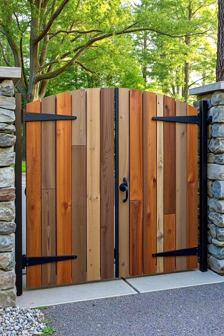 Eco Chic Reclaimed Material Gate - 30 Driveway Gate Ideas