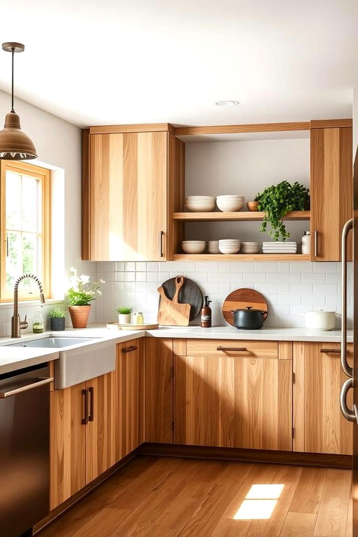 Eco Chic Sustainable Kitchen - 30 Kitchens With Light Wood Cabinets