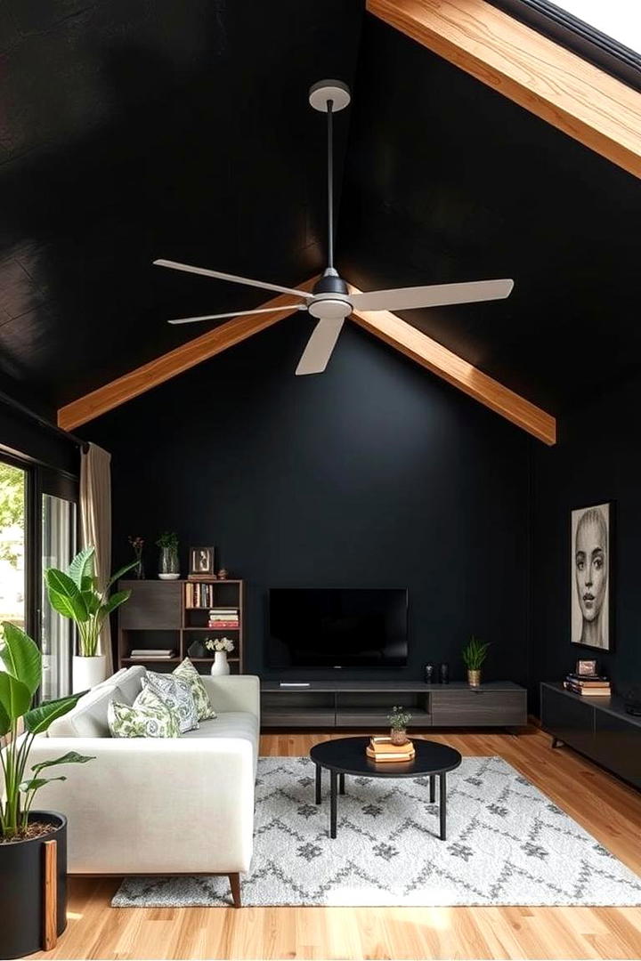 Eco Friendly Black Ceiling Ideas - 30 Black Ceiling Design Ideas