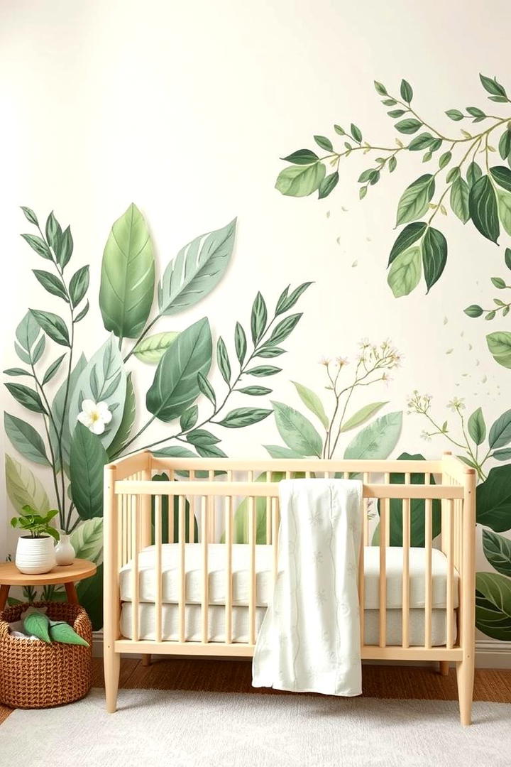 Eco Friendly Botanical Themes - 30 Nursery Accent Wall Ideas