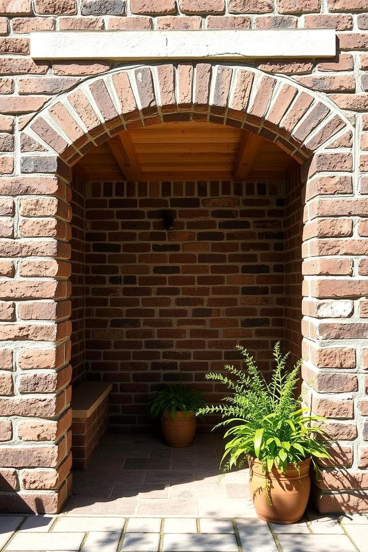 Eco Friendly Brick Enclosure - 30 Brick Fence Ideas