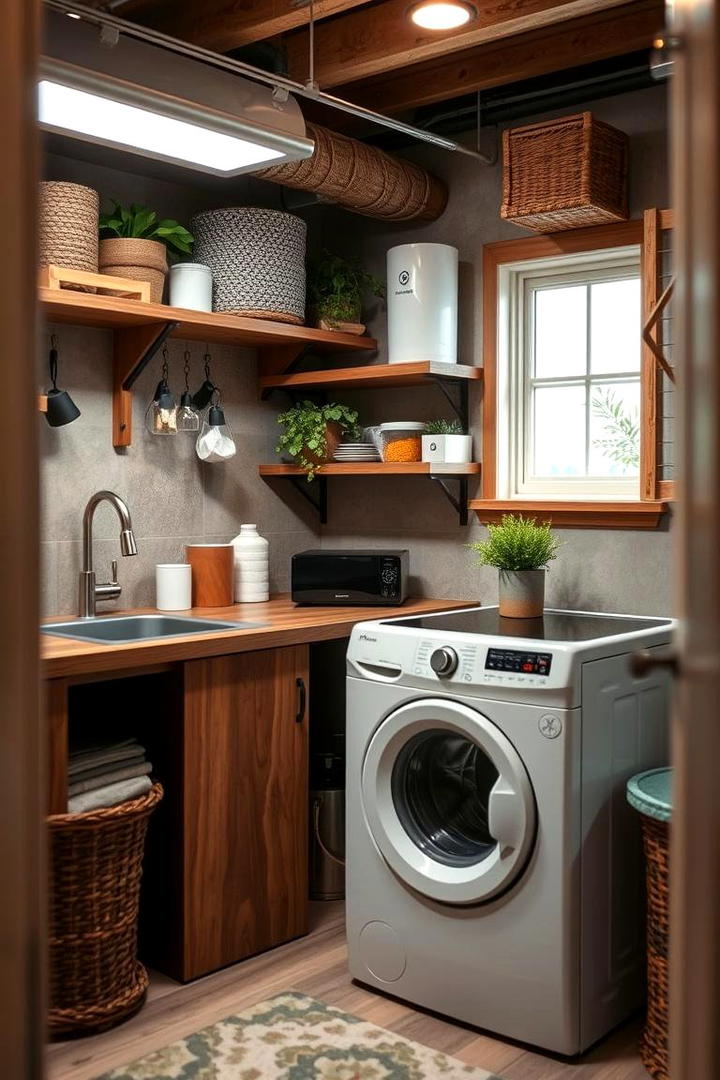 Eco Friendly Laundry Oasis - 30 basement laundry room ideas