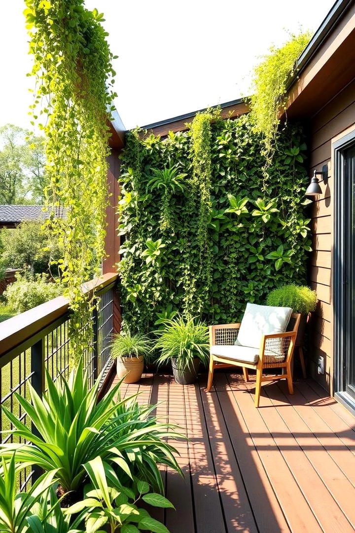 Eco Friendly Living Wall - 30 Deck Decorating Ideas With Plants