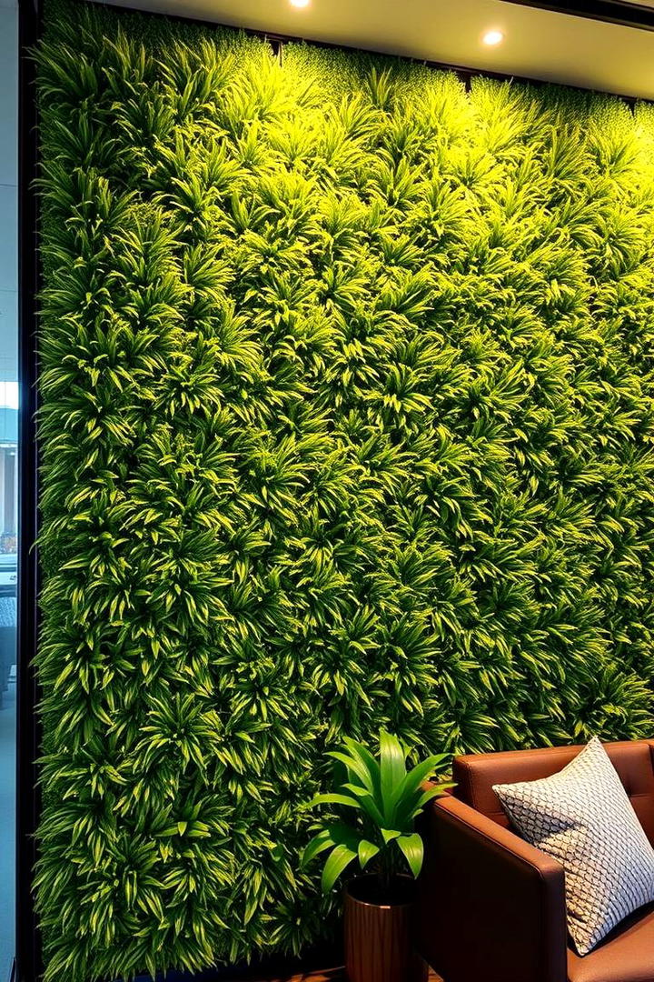 Eco Friendly Living Wall - 30 Artificial Grass Wall Design Ideas