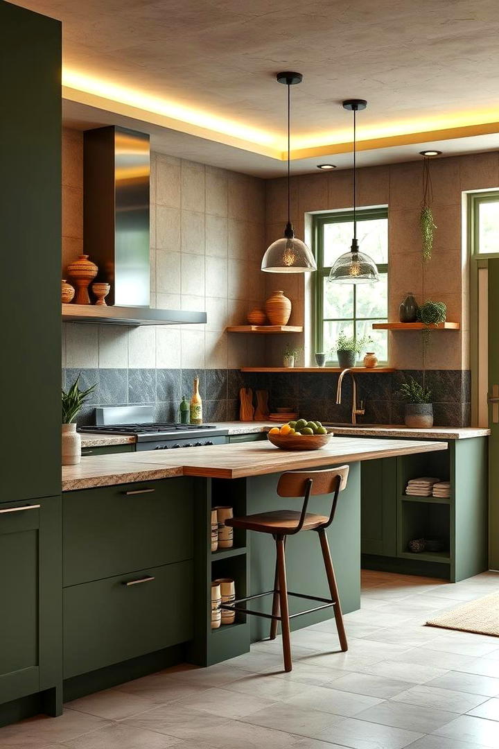 Eco Friendly Olive Green Oasis - 30 Olive Green Kitchens