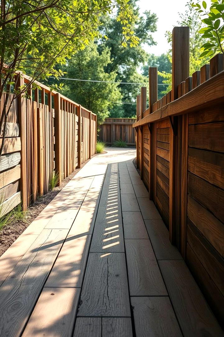 Eco Friendly Reclaimed Wood Walkway - 30 Wooden Walkway Ideas