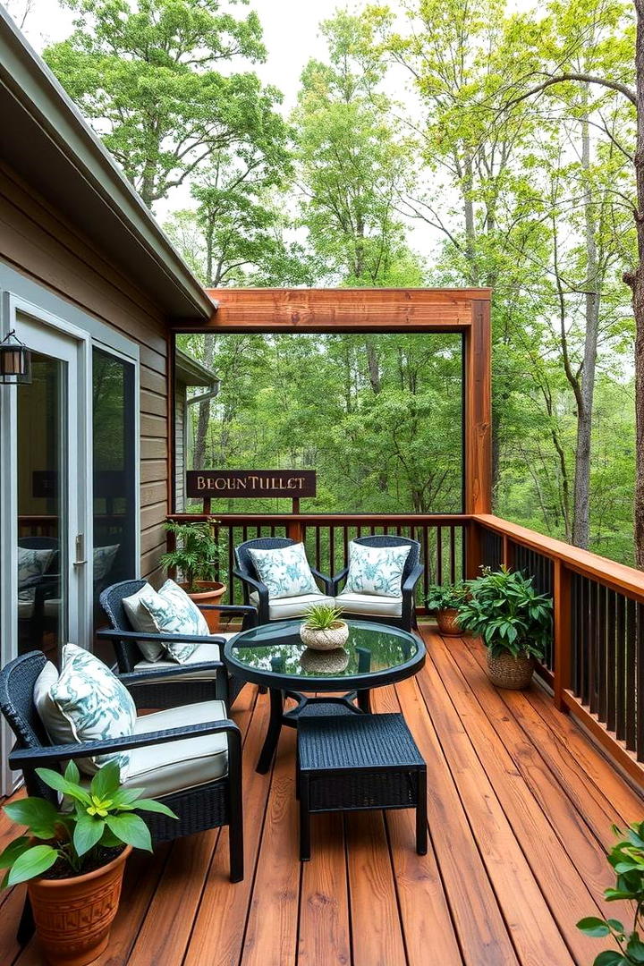 Eco Friendly Recycled Material Screened Deck - 30 Screened-in Deck Ideas