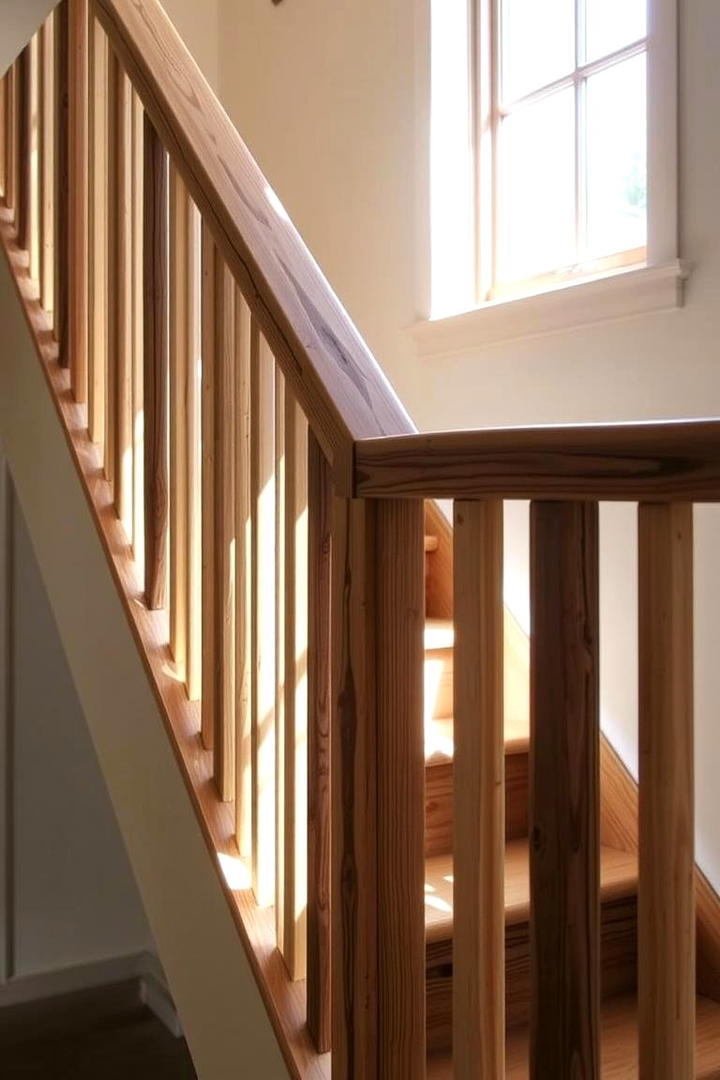 Eco Friendly Recycled Wood Railing - 30 Wood Stair Railing Ideas