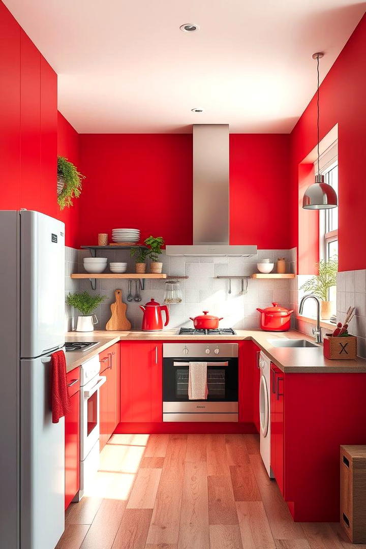 Eco Friendly Red Kitchen Design - 30 Red Kitchens