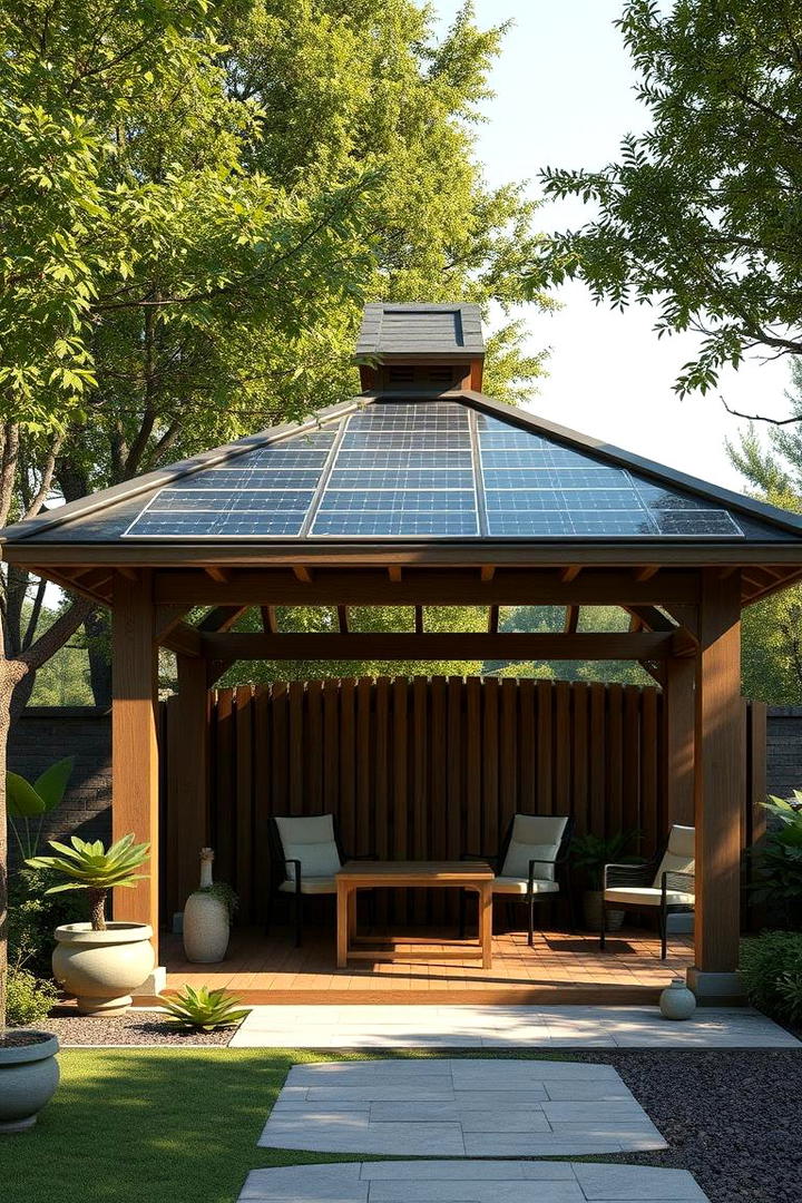 Eco Friendly Solar Gazebo - 30 Backyard Gazebo Ideas