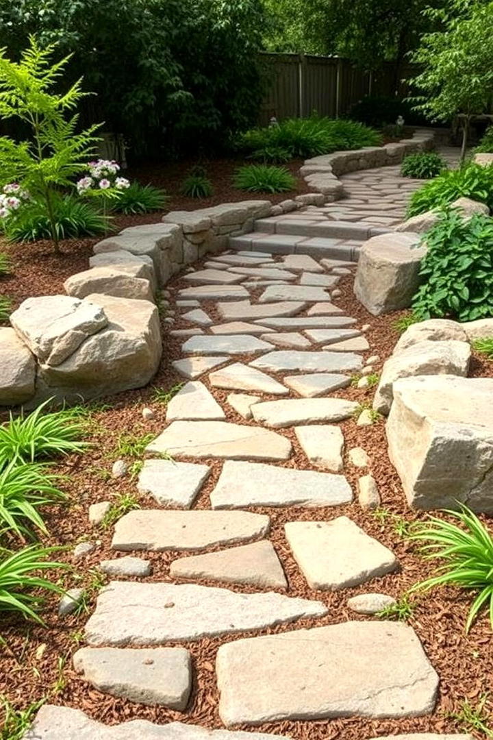 Eco Friendly Stone Walk - 30 Rock Walkway Ideas