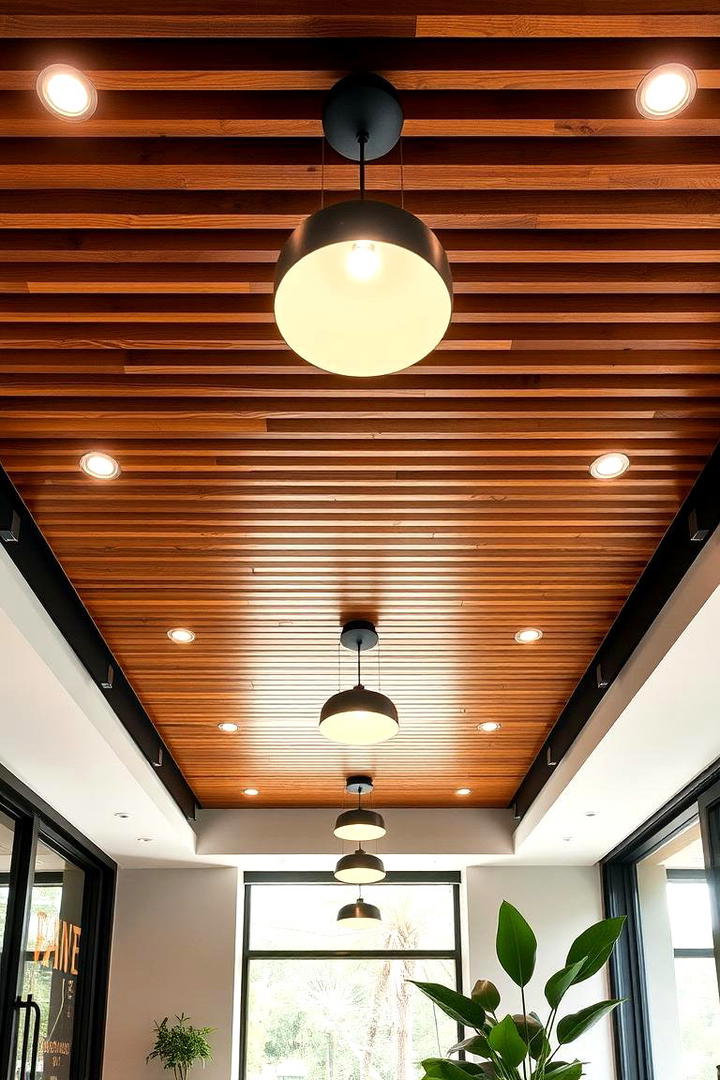 Eco Modern Wood Slat Ceiling - 30 Wood Slat Ceiling Ideas