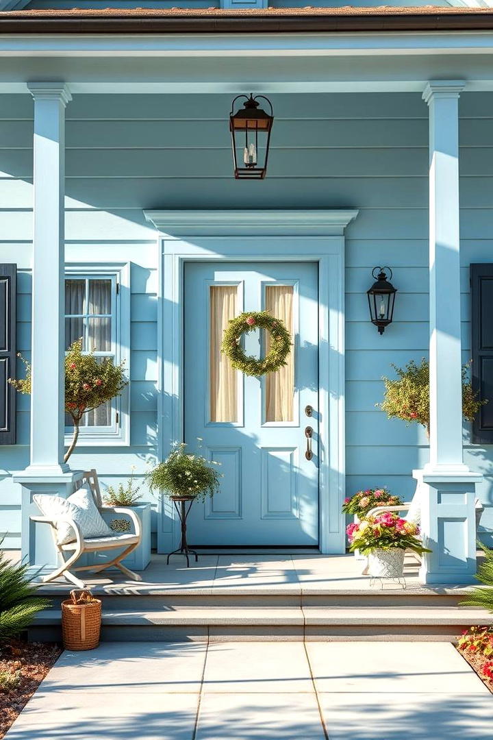 Elegant Baby Blue Touch - 30 Blue Exterior House Colors