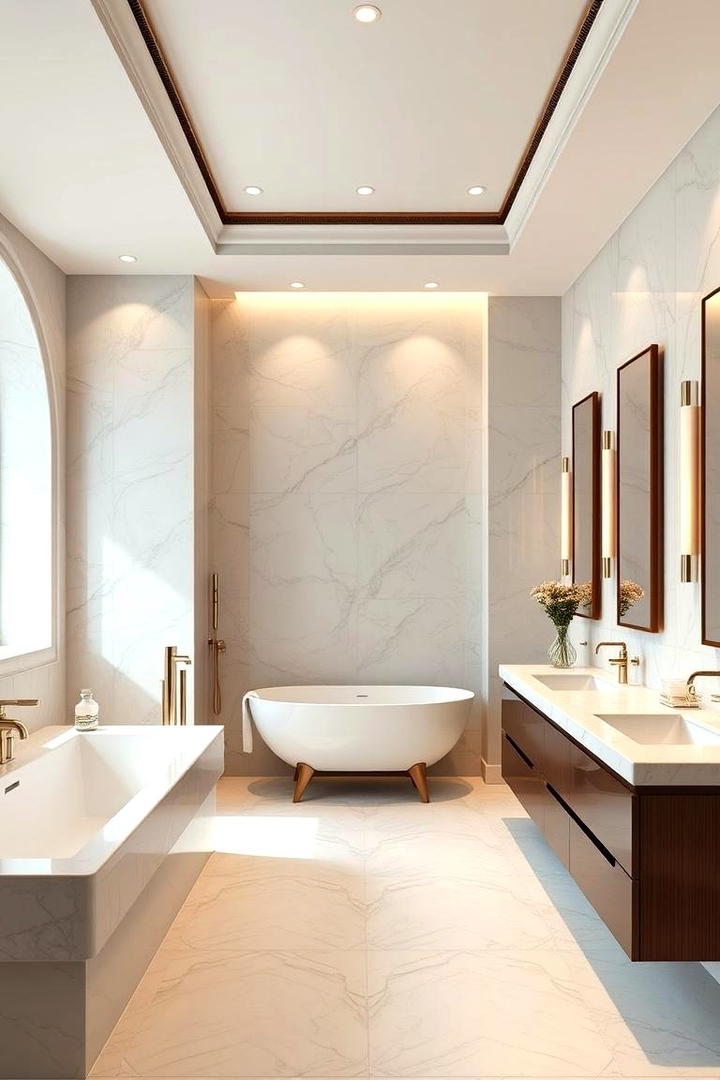 Elegant Bathroom Oasis - 30 Glam Interior Design Ideas