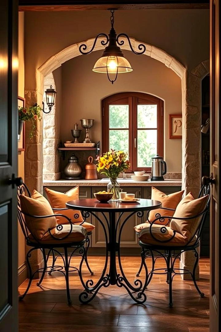 Elegant Bistro Seating - 30 Tuscan Kitchen Design Ideas