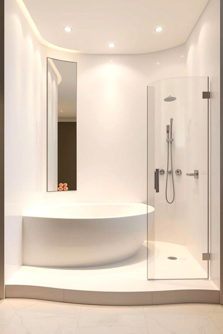 Elegant Curved Design - 30 Tub-shower Combo Ideas