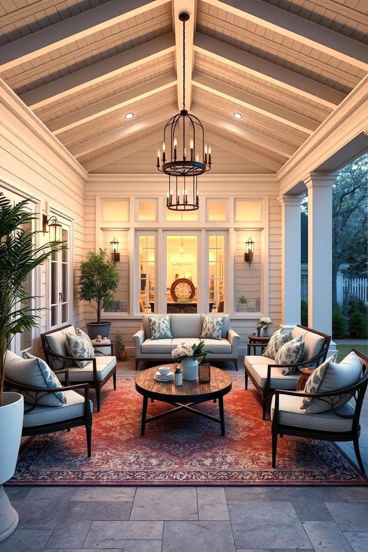 Elegant Entertaining Space - 30 Enclosed Porch Ideas